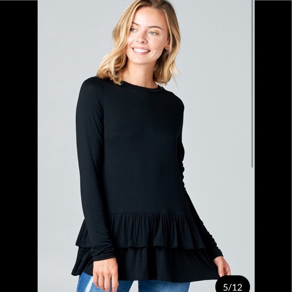 NWT black tunic top